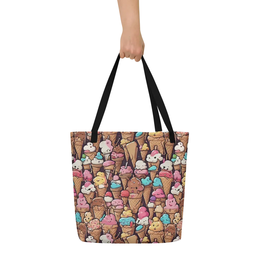 Sugarcone Parade on Large Tote Bag W/ Pocket — Front