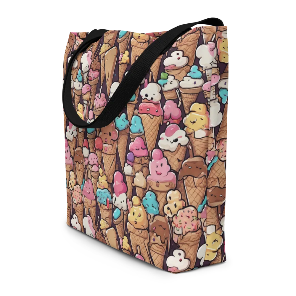 Sugarcone Parade on Large Tote Bag W/ Pocket — Front
