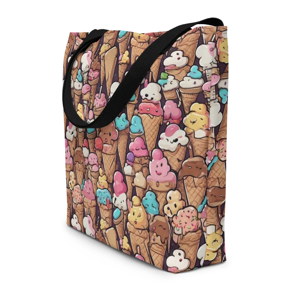 Sugarcone Parade on Large Tote Bag W/ Pocket — Front