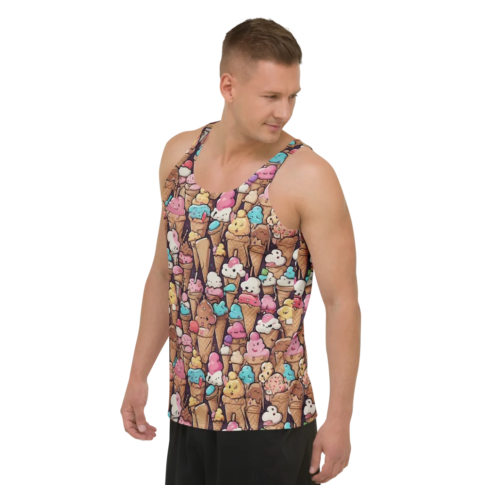 Sugarcone Parade on Men's Tank Top — Left Front
