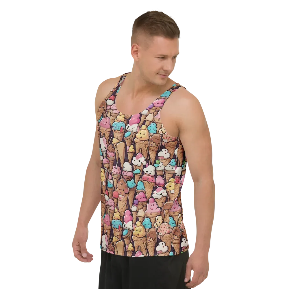 Sugarcone Parade on Men's Tank Top — Left Front