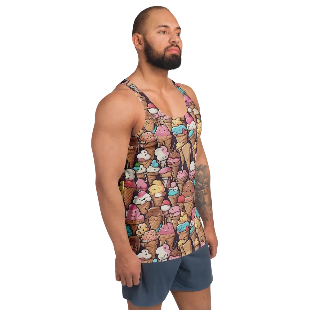 Sugarcone Parade on Men's Tank Top — Right Front