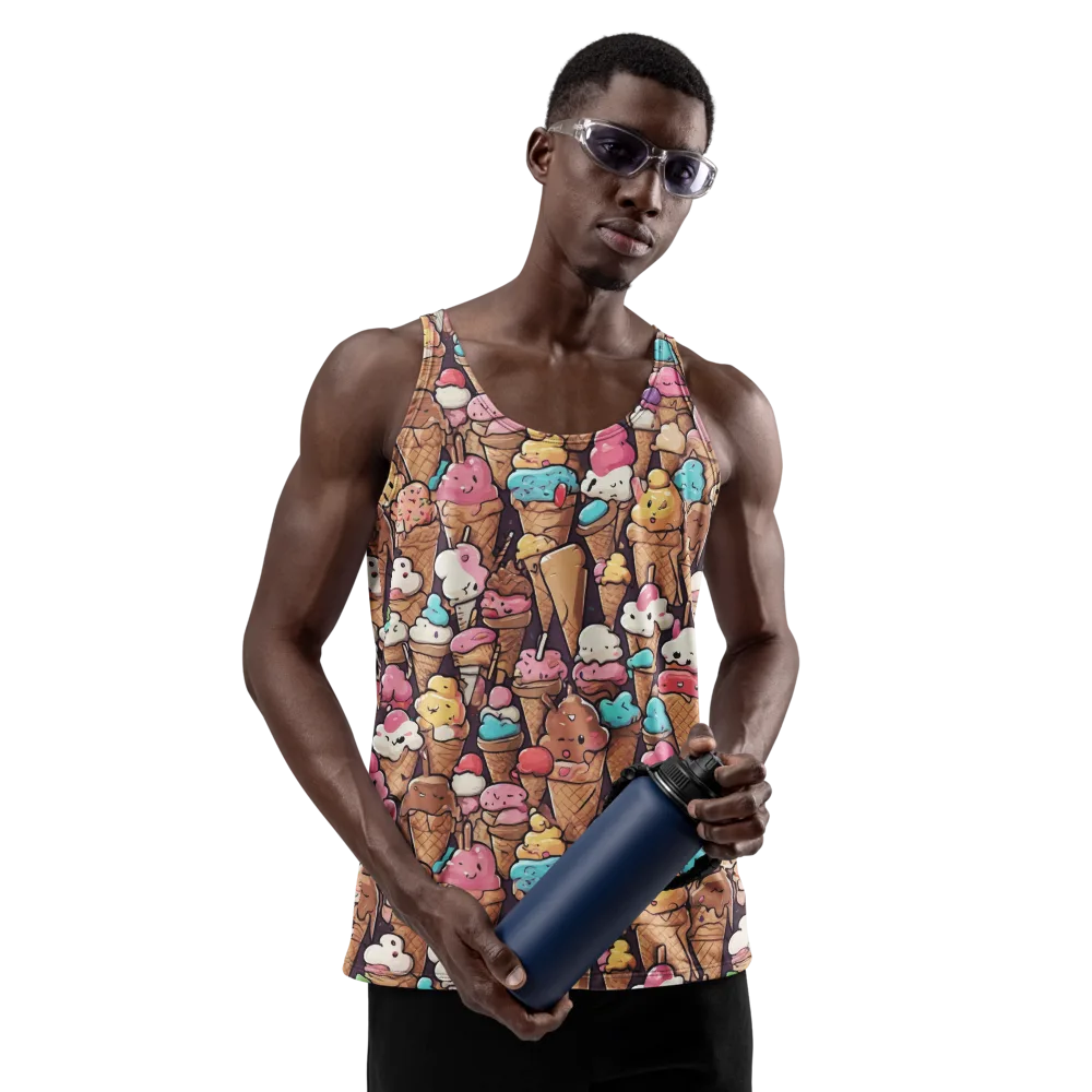 Sugarcone Parade on Men's Tank Top — Front