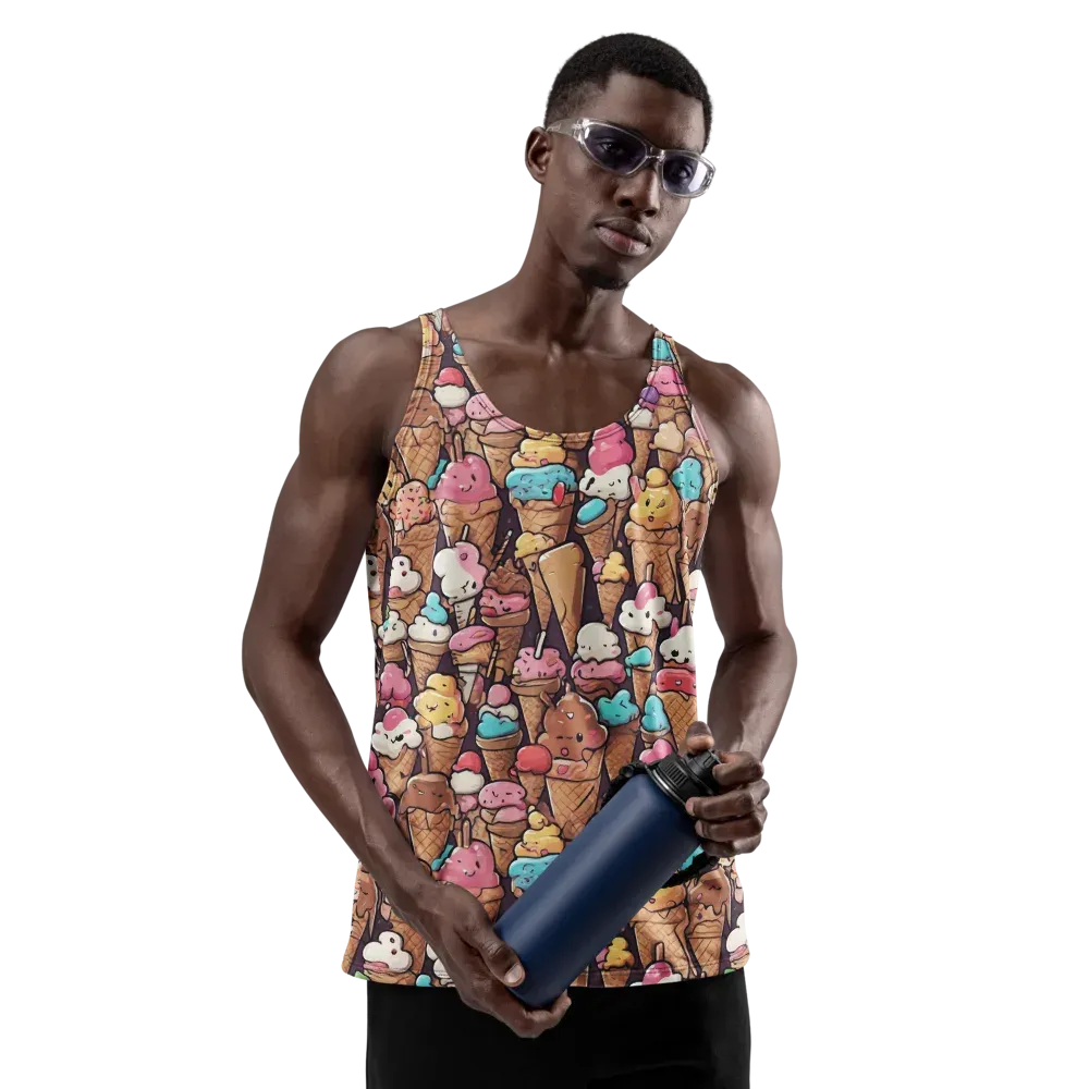 Sugarcone Parade on Men's Tank Top — Front