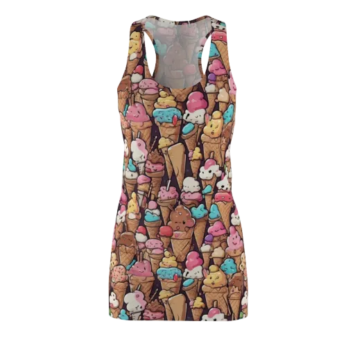 Sugarcone Parade on a Racerback Dress
