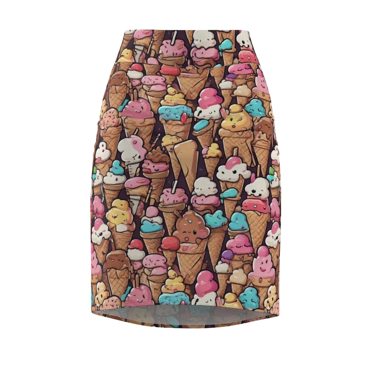 Sugarcone Parade on Pencil Skirt — Front