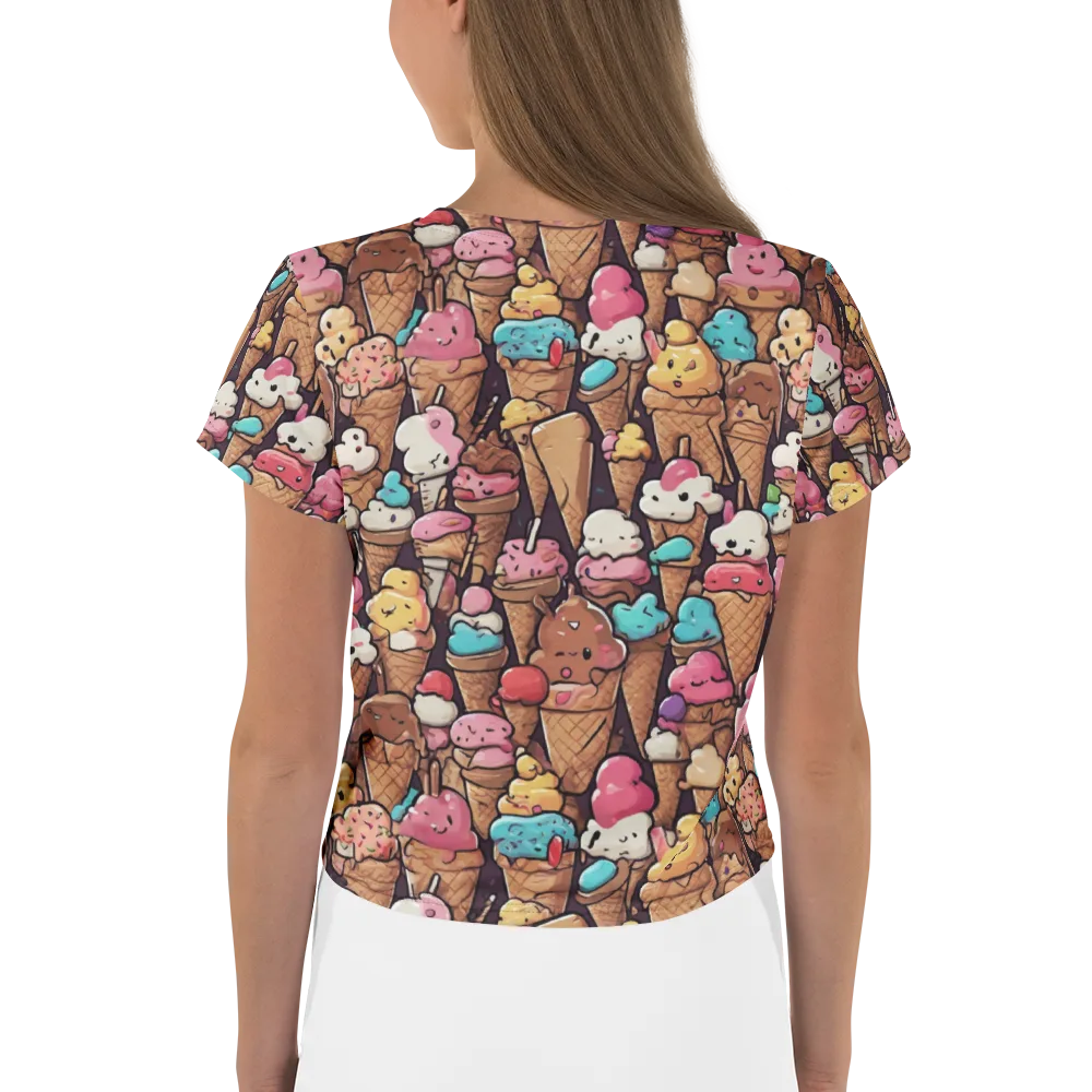 Sugarcone Parade on Crop Tee — Back