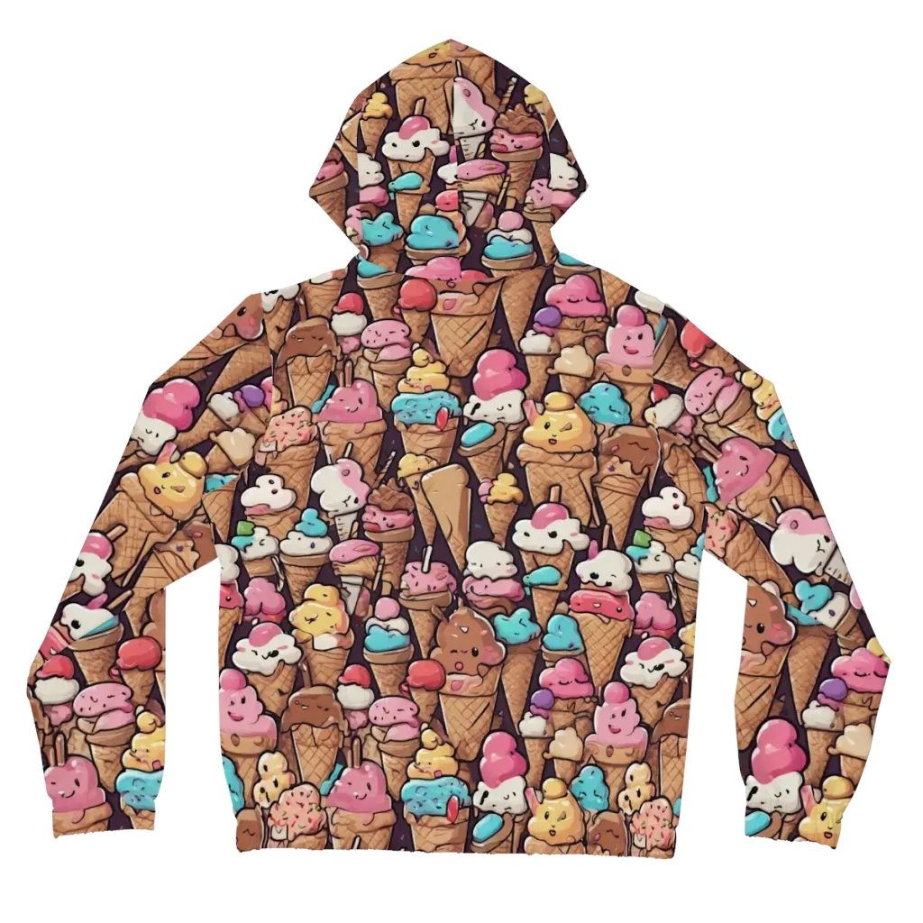 Sugarcone Parade on Women's Full-Zip Hoodie — Back