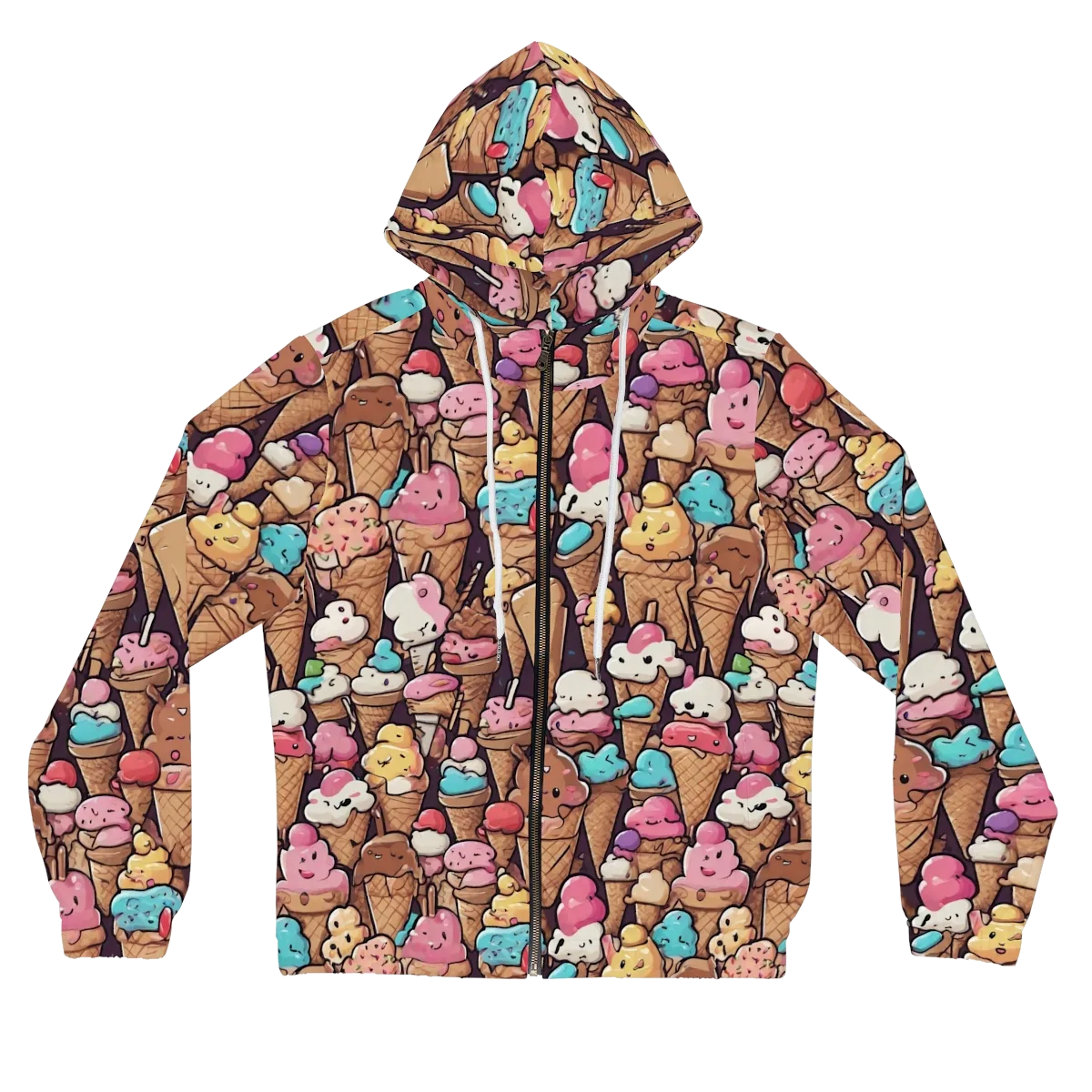 Sugarcone Parade on Women's Full-Zip Hoodie — Front