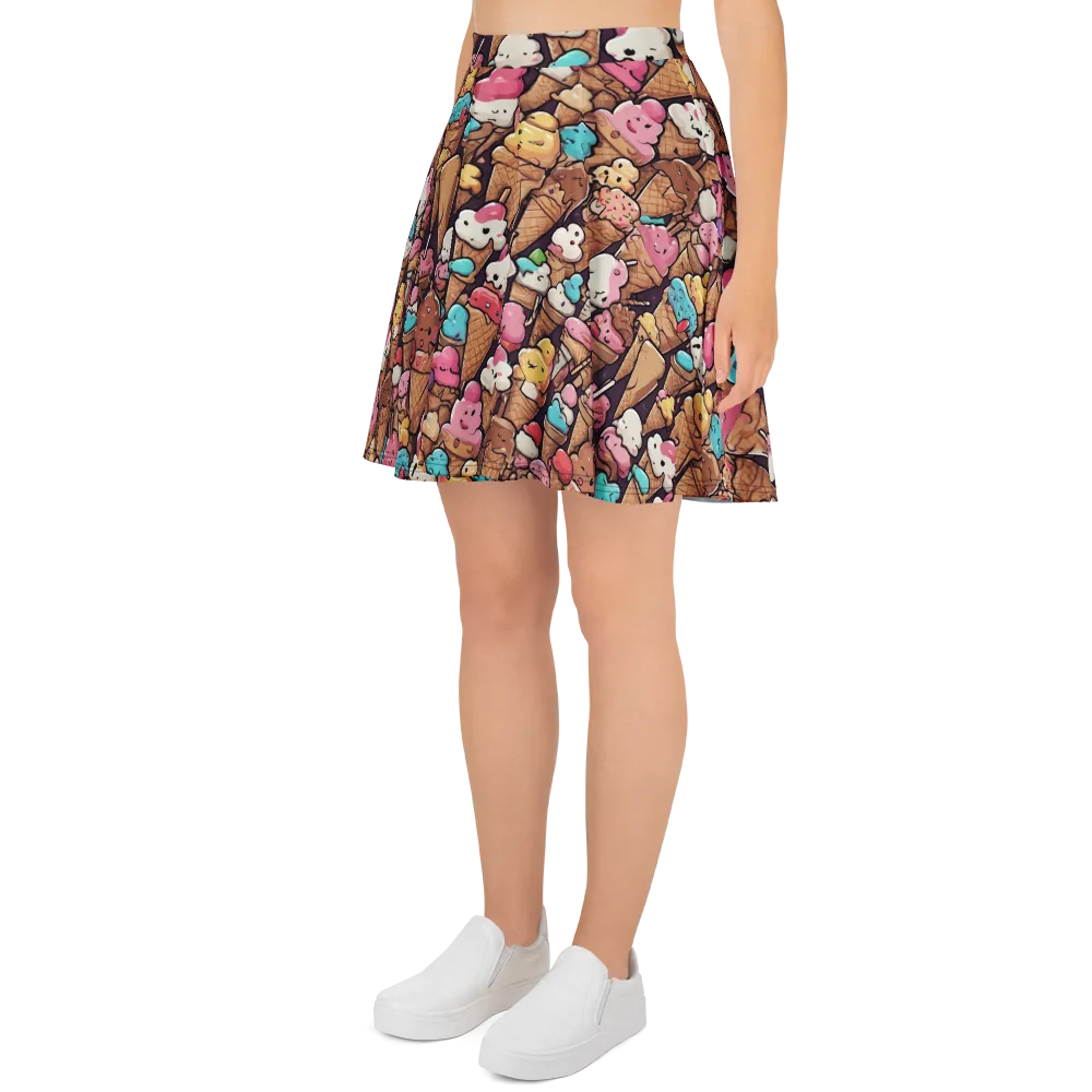 Sugarcone Parade on Skater Skirt — Left