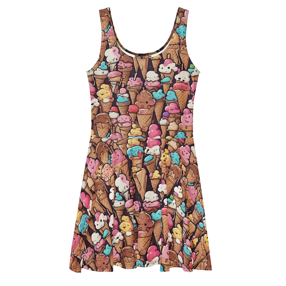 Sugarcone Parade on Skater Dress — Front