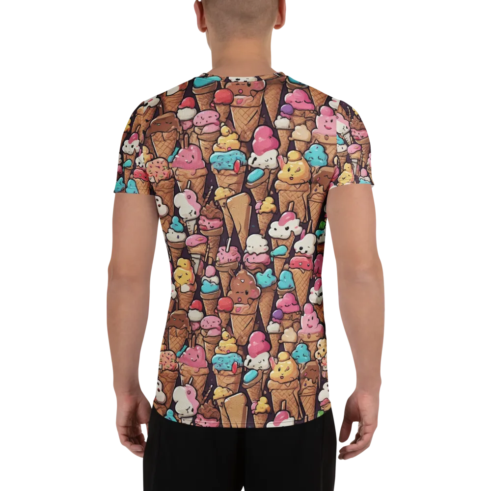 Sugarcone Parade on Men's Athletic T-Shirt — Back