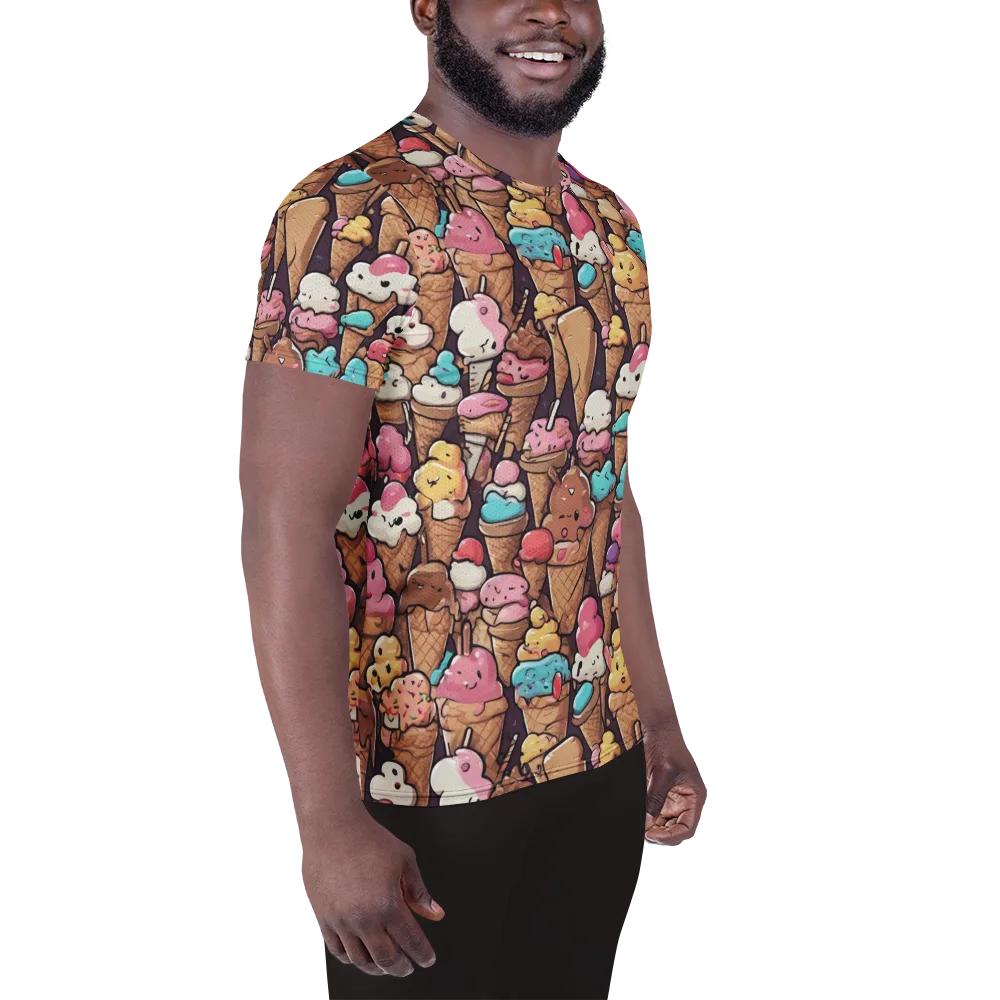 Sugarcone Parade on Men's Athletic T-Shirt — Right