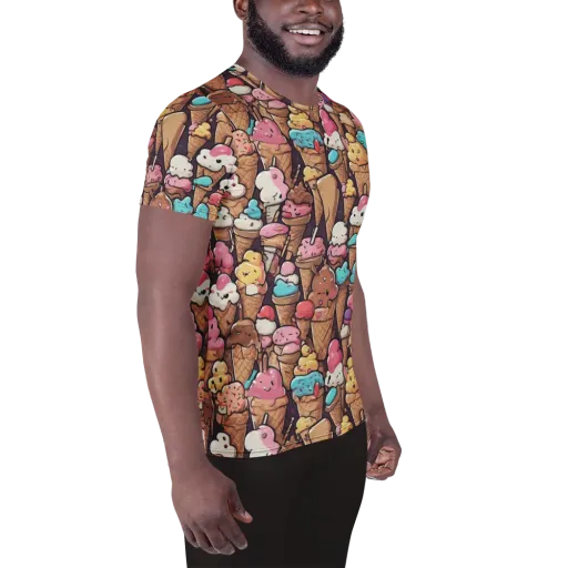 Sugarcone Parade on a Men's Athletic T-Shirt