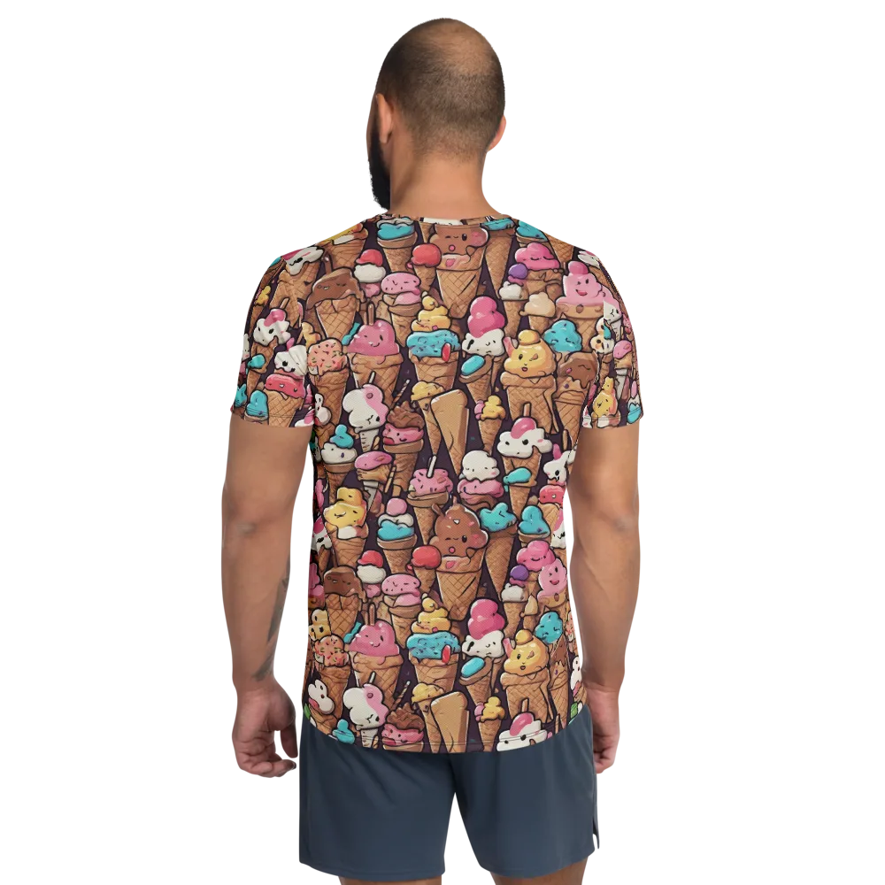 Sugarcone Parade on Men's Athletic T-Shirt — Back