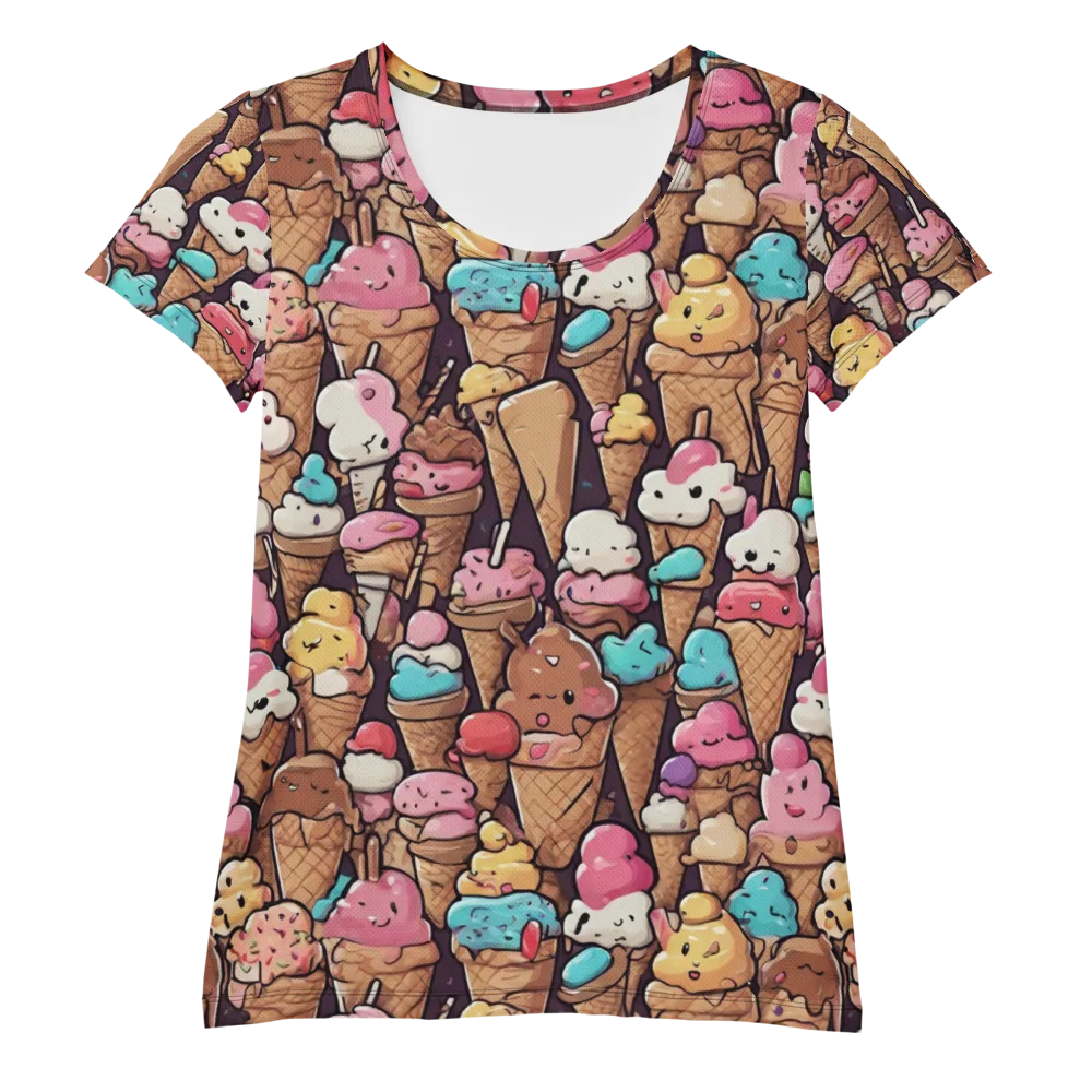 Sugarcone Parade on Women's Athletic T-Shirt — Front