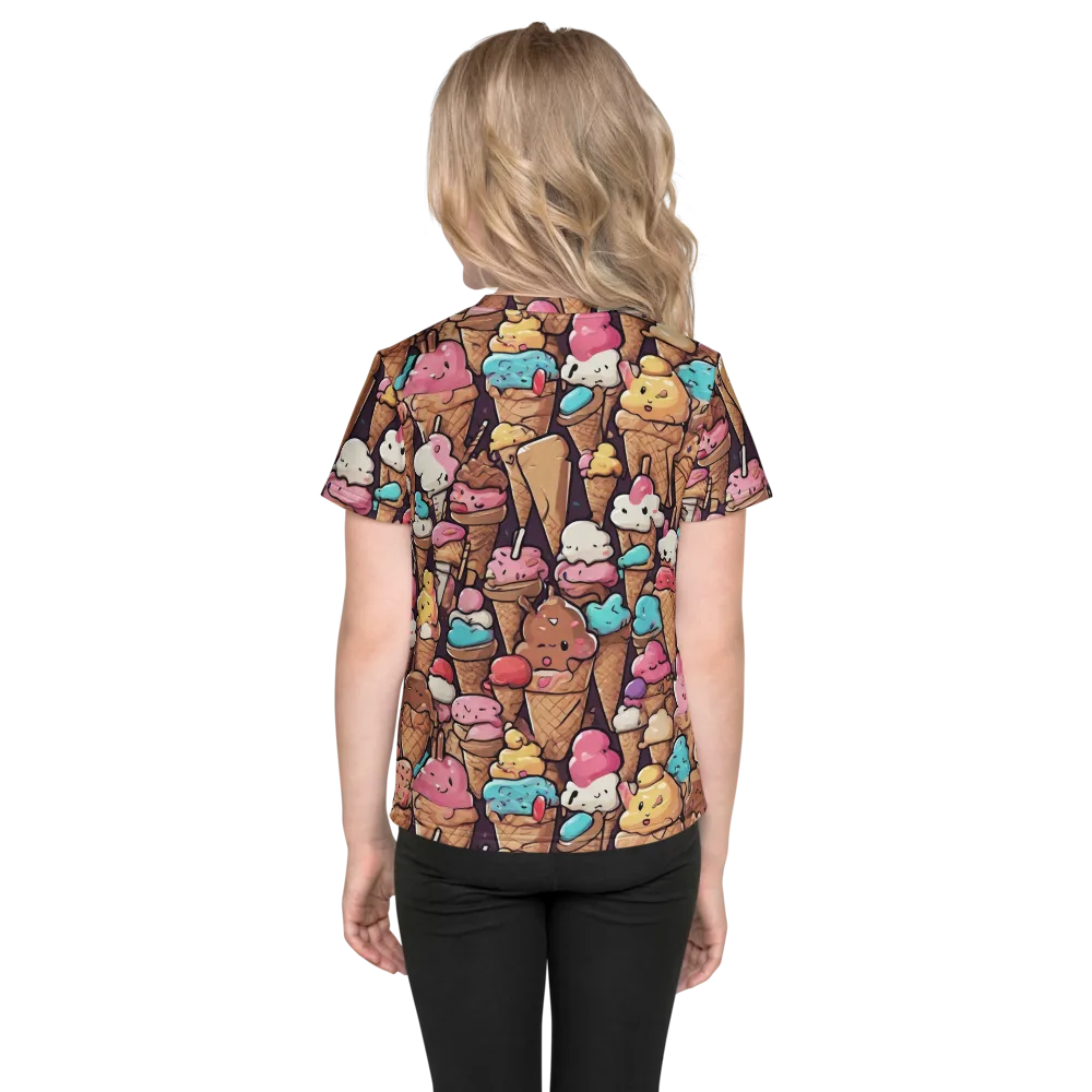 Sugarcone Parade on Kids Crew Neck T-Shirt — Back
