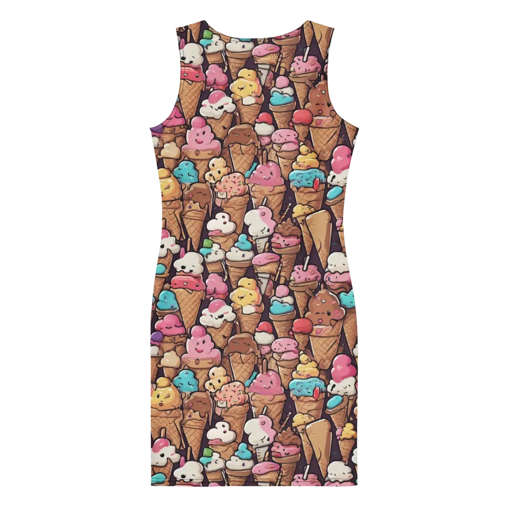 Sugarcone Parade on Bodycon Dress — Back