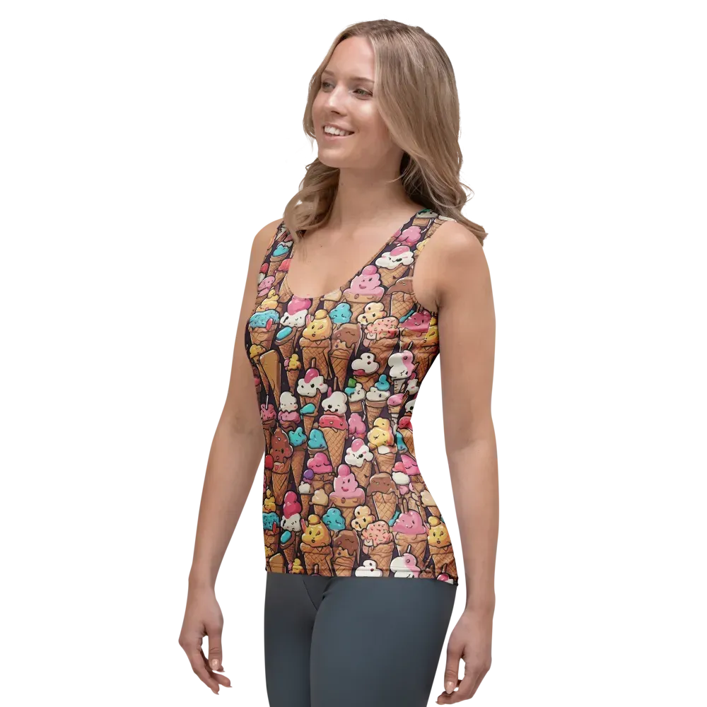 Sugarcone Parade on Women's Tank Top — Left Front