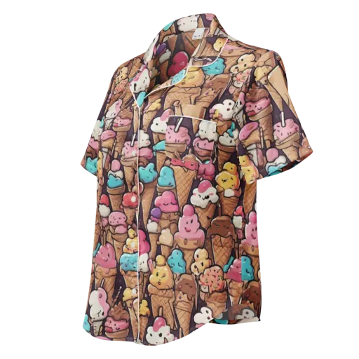Sugarcone Parade on a Women's Short Sleeve Pajama Top
