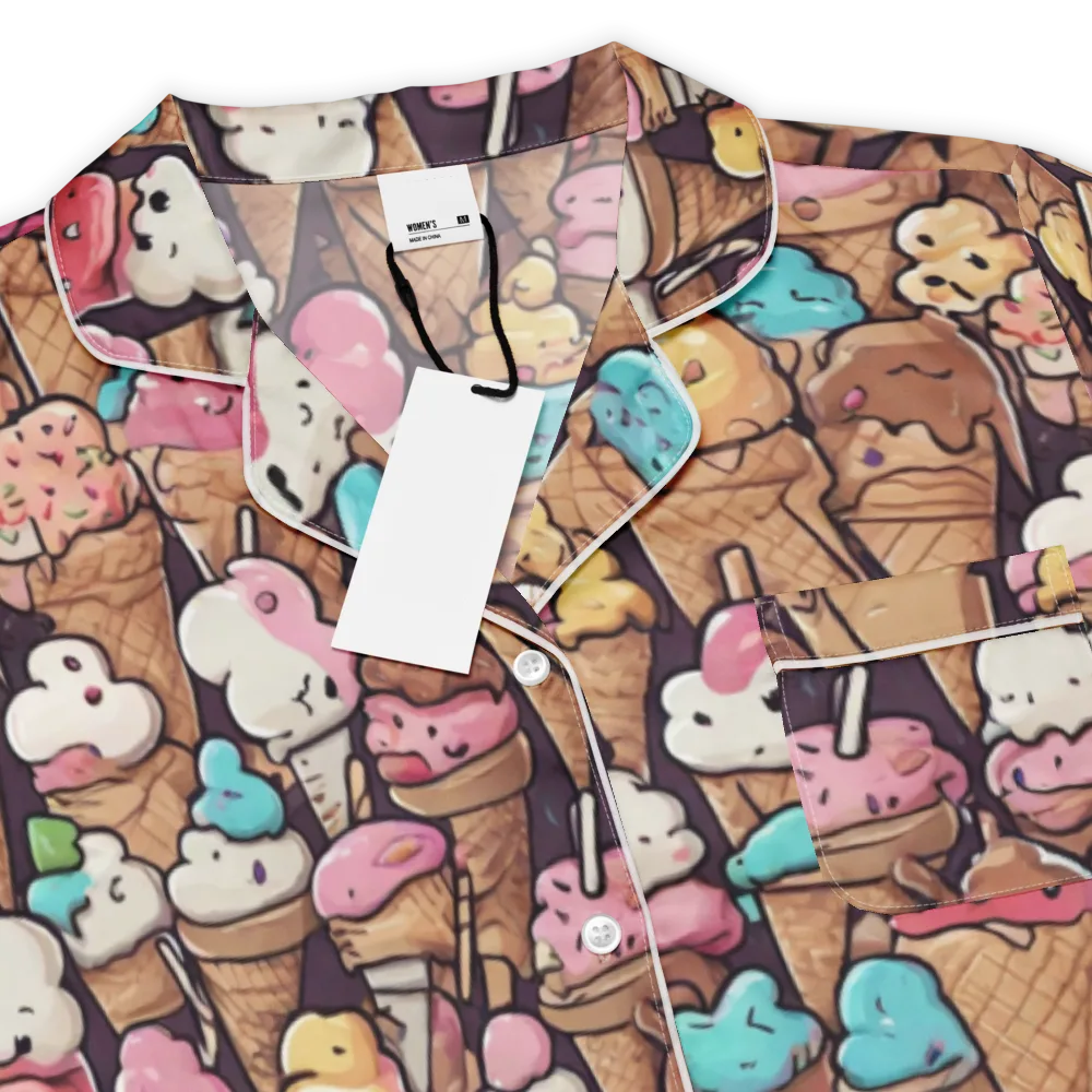 Sugarcone Parade on Women's Short Sleeve Pajama Top — Product details