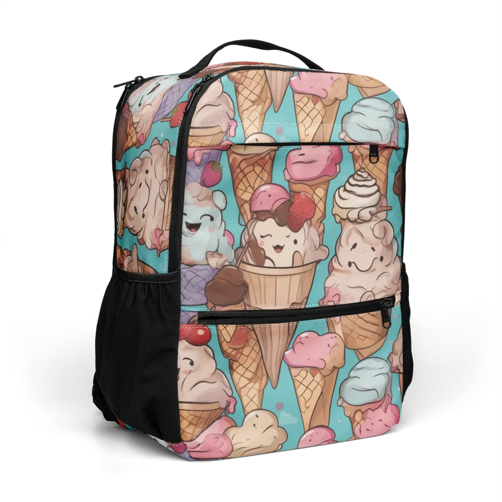 Scoops in Bloom on Utility Backpack — Right Front