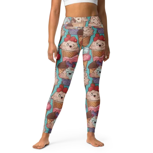 Scoops in Bloom on a Yoga Leggings
