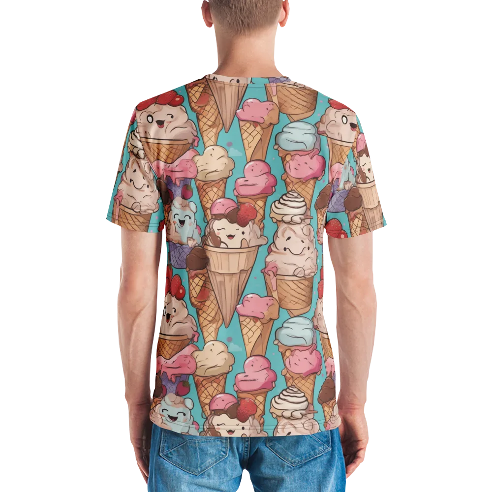 Scoops in Bloom on Men's Crew Neck T-Shirt — Back