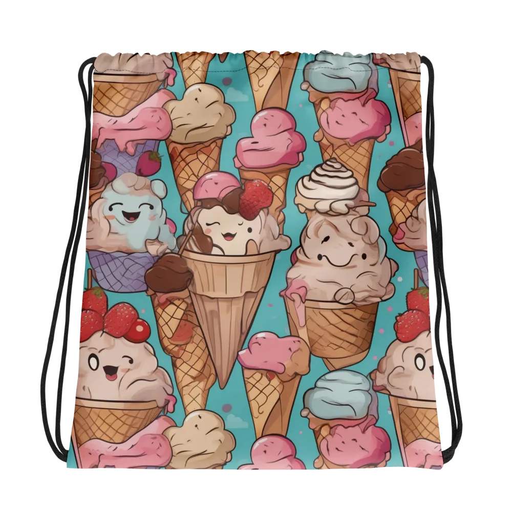 Scoops in Bloom on Drawstring Bag — Photo