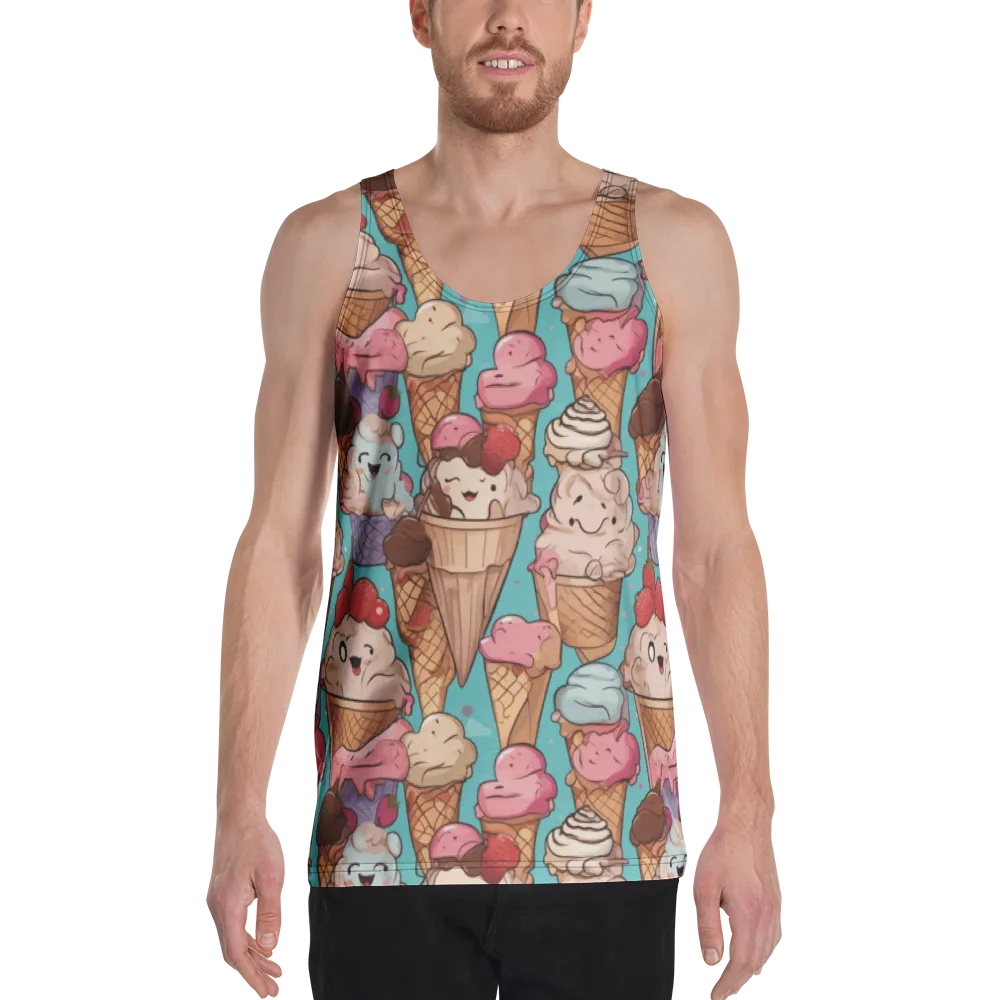 Scoops in Bloom on Men's Tank Top — Front