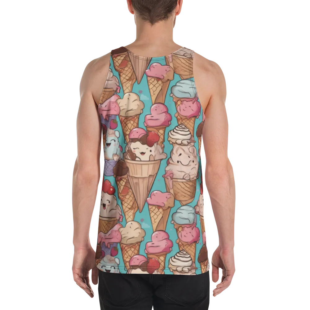 Scoops in Bloom on Men's Tank Top — Back