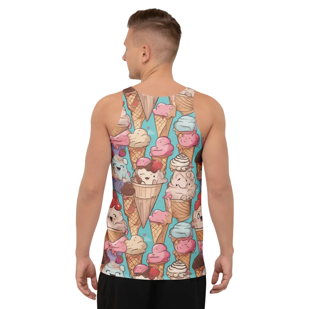 Scoops in Bloom on Men's Tank Top — Back