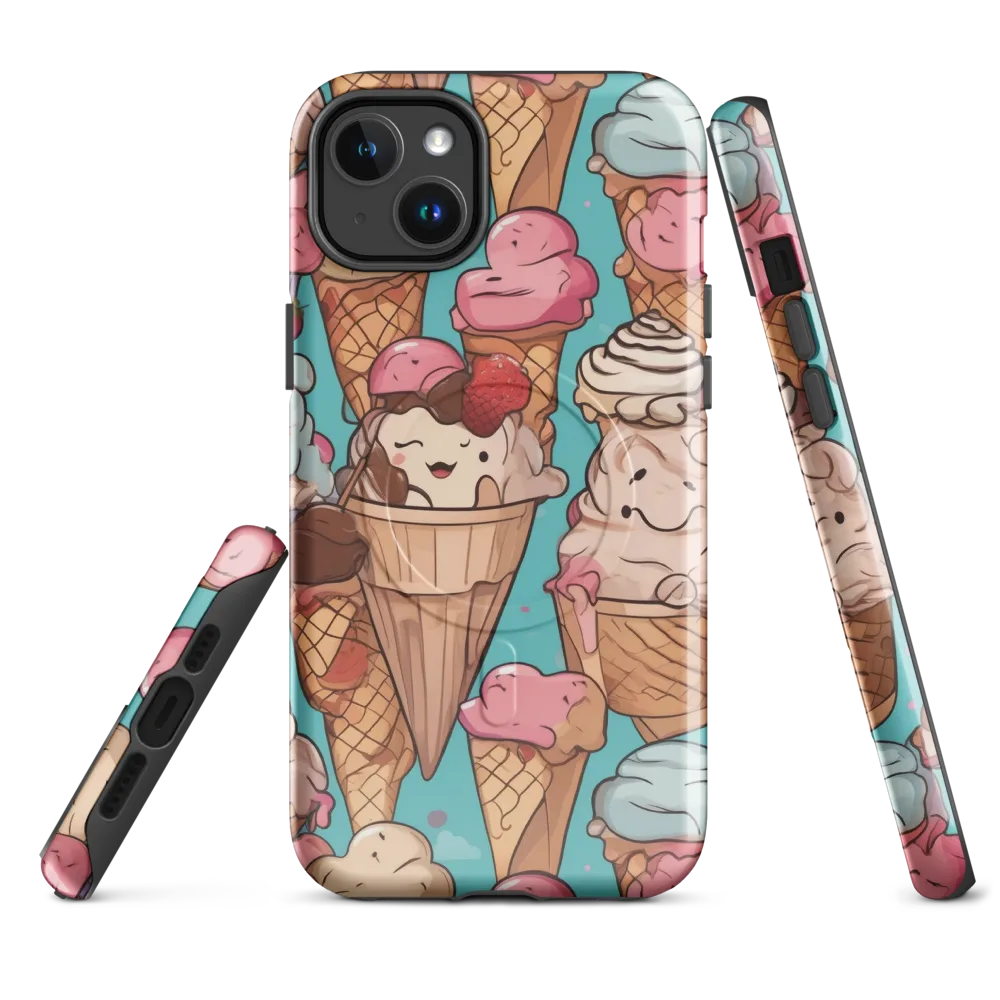 Scoops in Bloom on MagSafe Tough Case for iPhone® — Front
