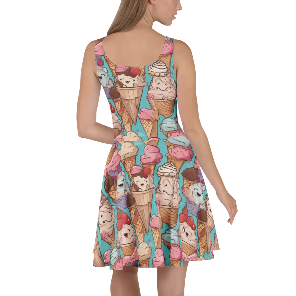Scoops in Bloom on Skater Dress — Back