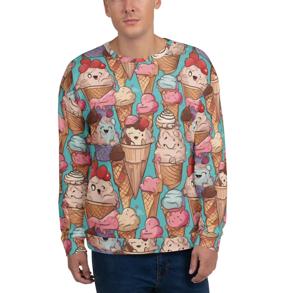 Scoops in Bloom on Sweatshirt — Front