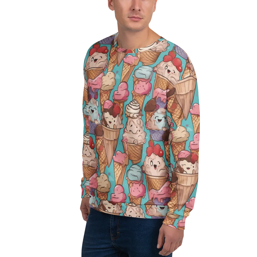 Scoops in Bloom on Sweatshirt — Left Front