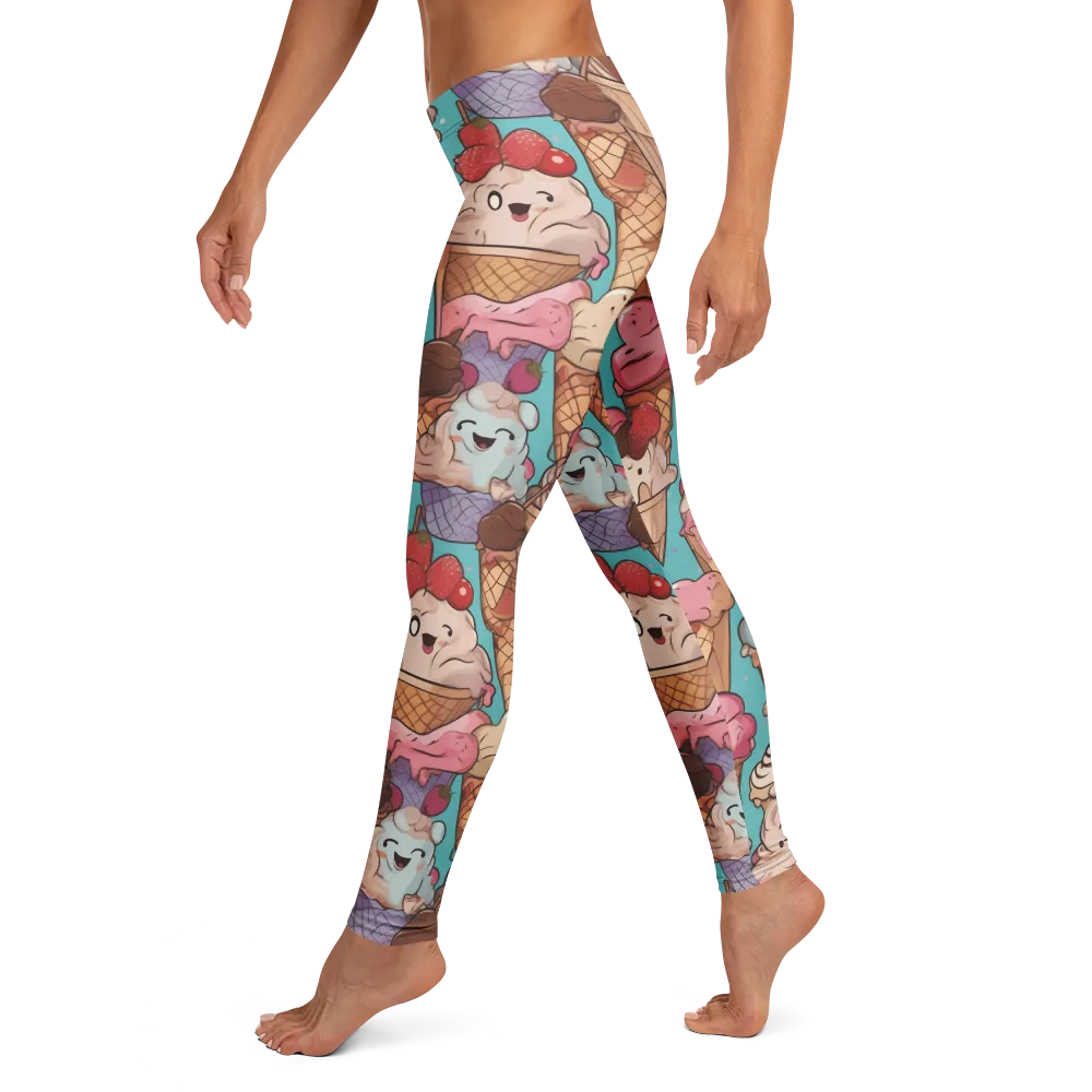 Scoops in Bloom on Leggings — Left