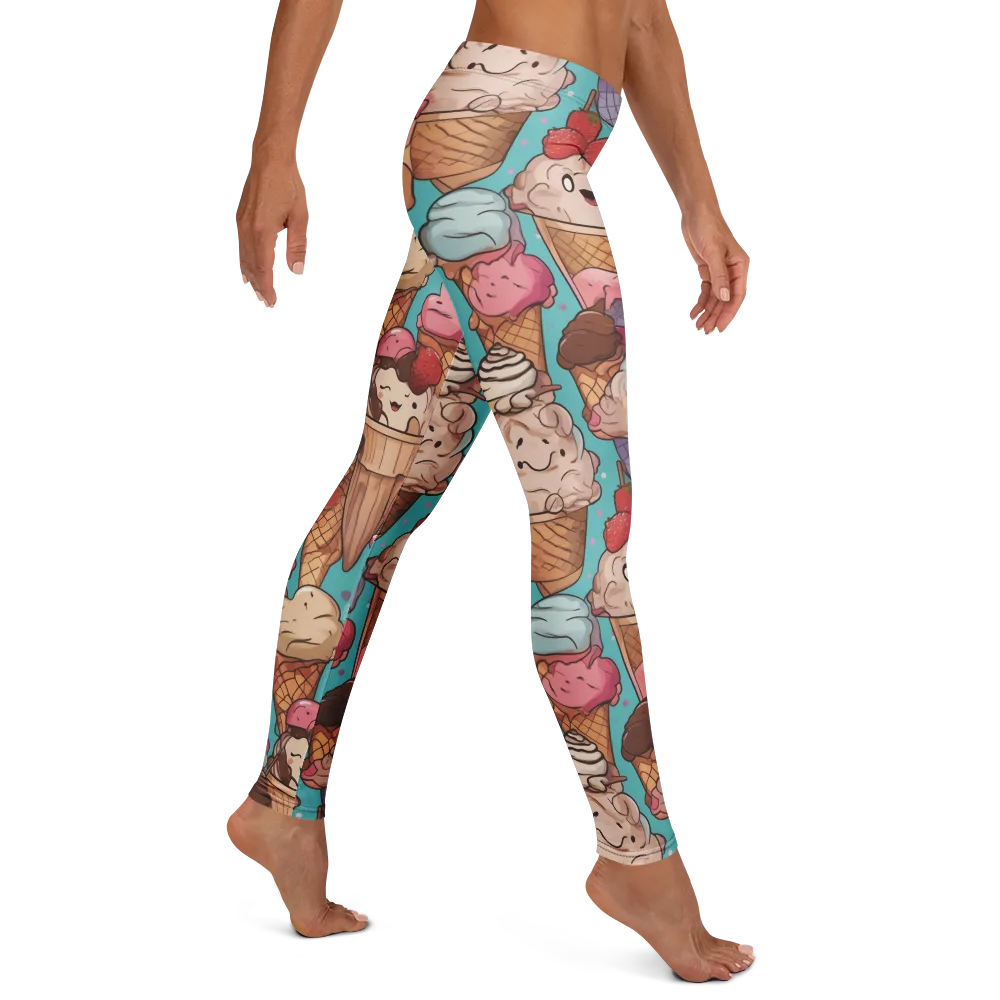 Scoops in Bloom on Leggings — Right
