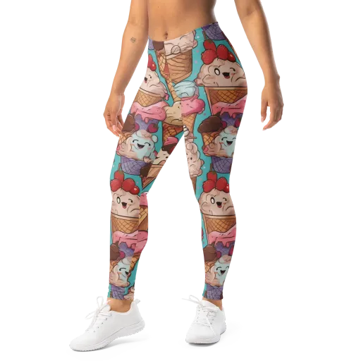 Scoops in Bloom on a Leggings