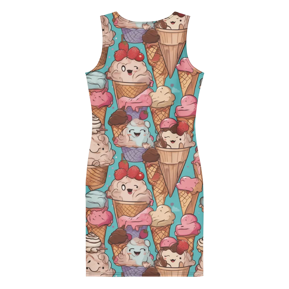 Scoops in Bloom on Bodycon Dress — Back