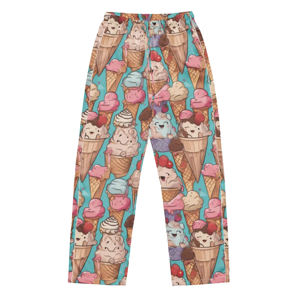 Scoops in Bloom on Women's Pajama Pants — Front