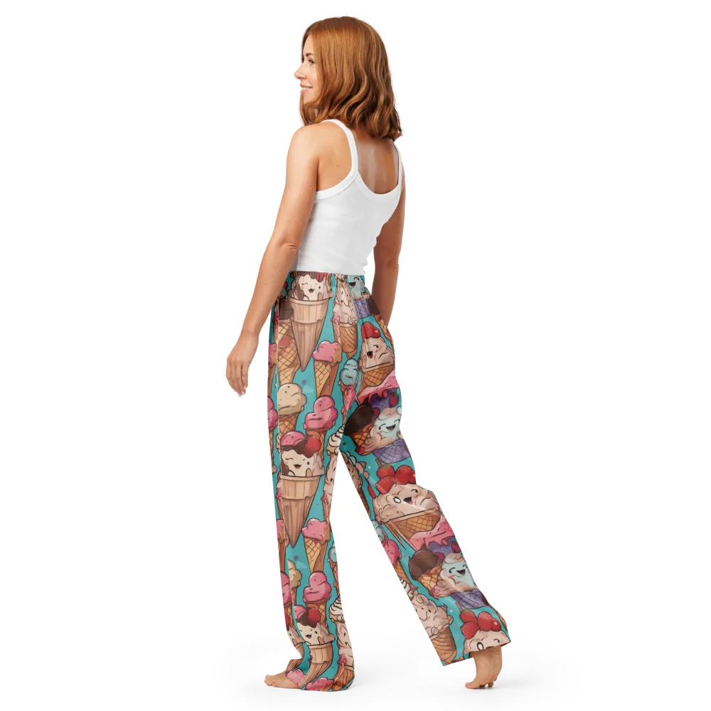 Scoops in Bloom on Women's Pajama Pants — Back