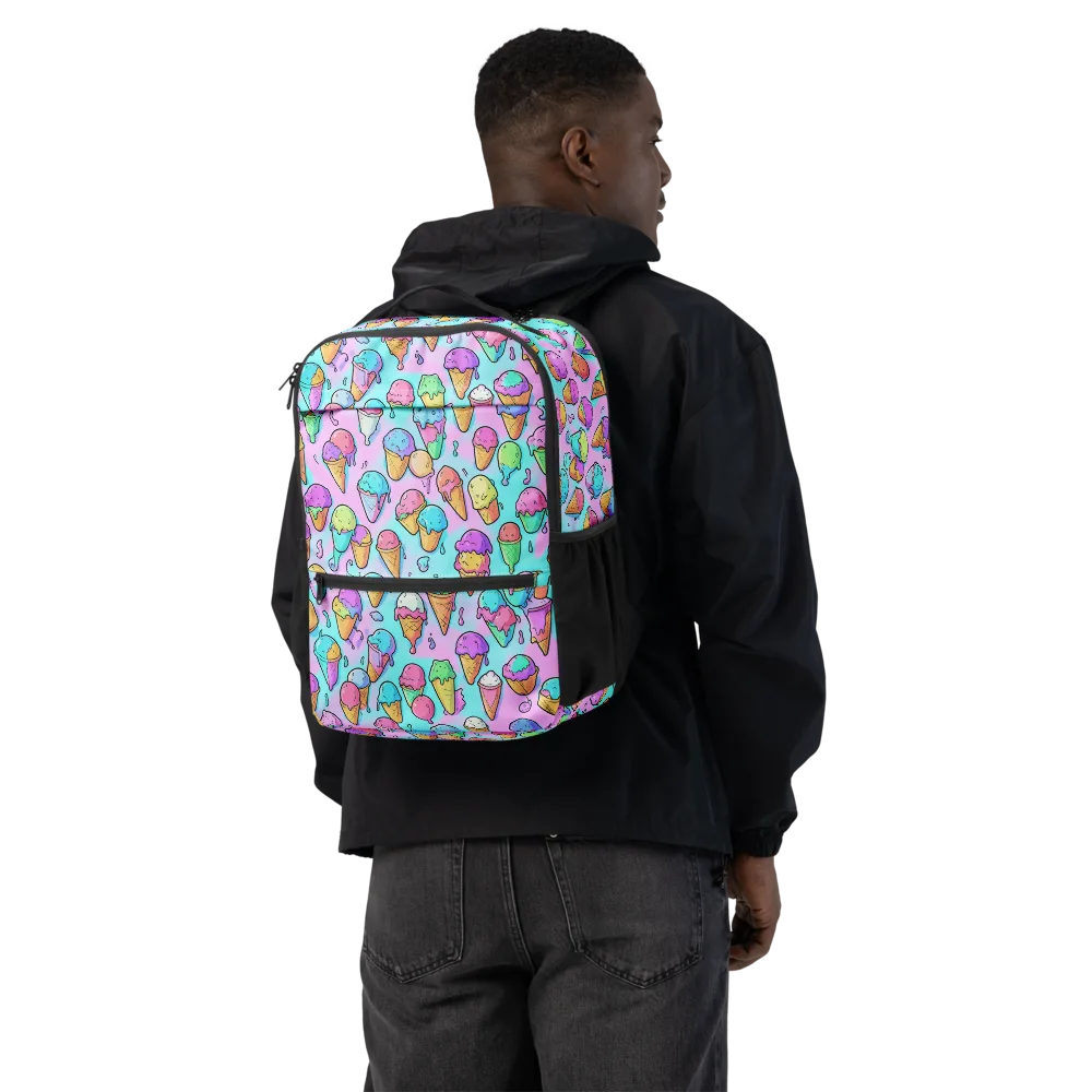 Neon Sundae on Utility Backpack — Back