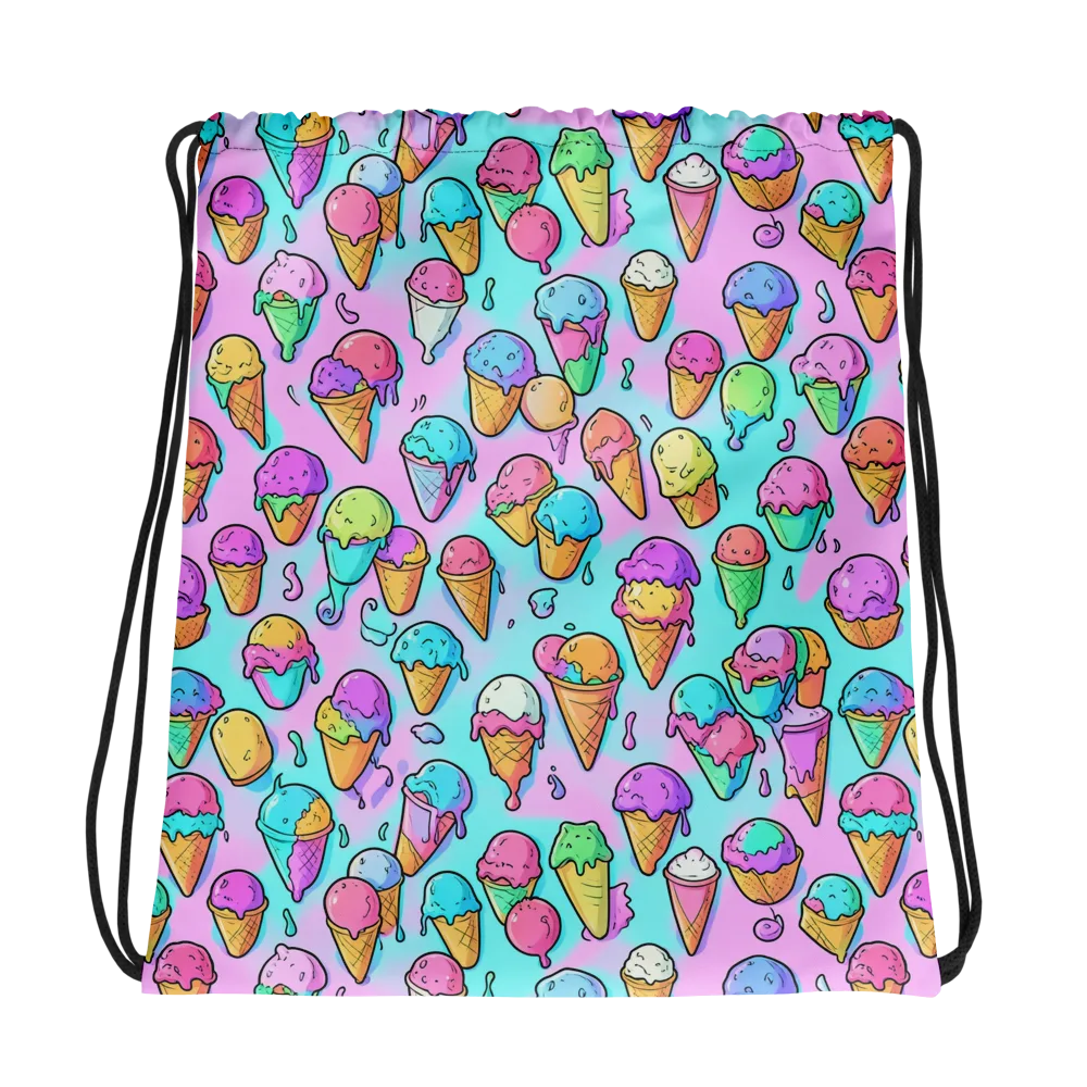 Neon Sundae on Drawstring Bag — Photo