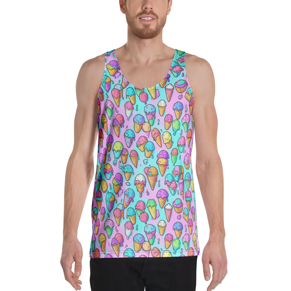 Neon Sundae on Men's Tank Top — Front