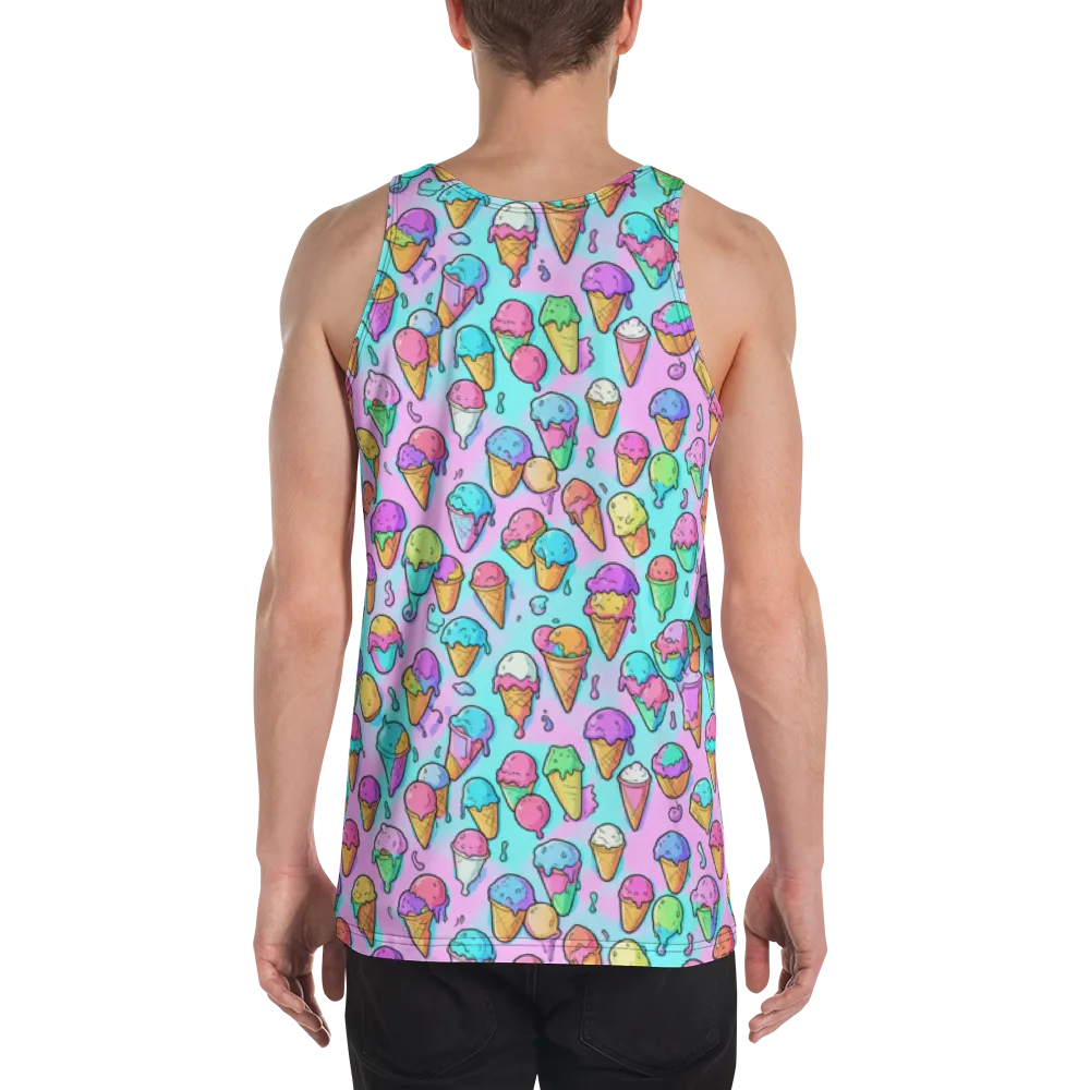 Neon Sundae on Men's Tank Top — Back