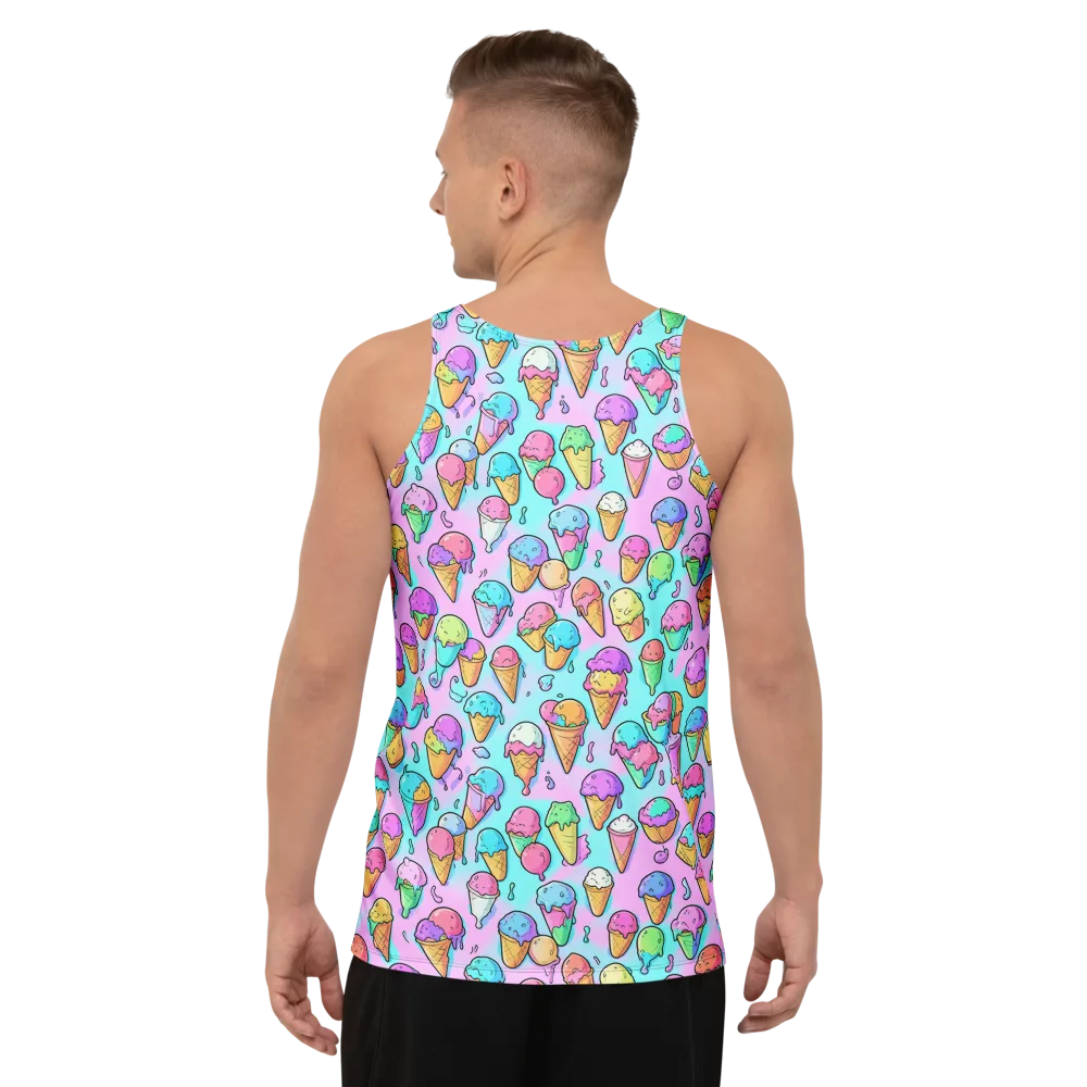 Neon Sundae on Men's Tank Top — Back