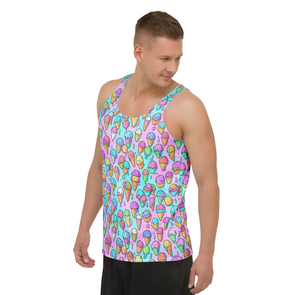 Neon Sundae on Men's Tank Top — Left Front