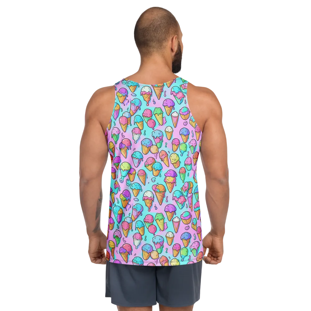 Neon Sundae on Men's Tank Top — Back