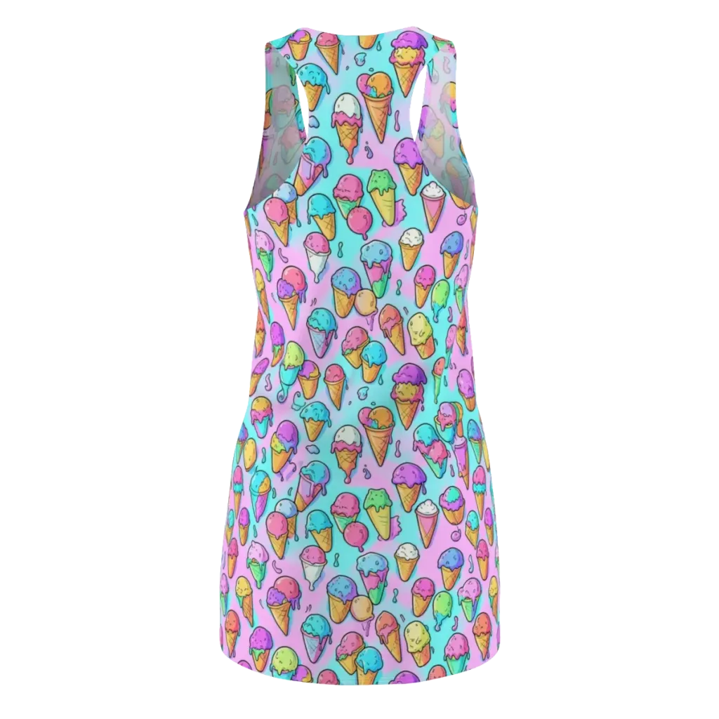 Neon Sundae on Racerback Dress — Back